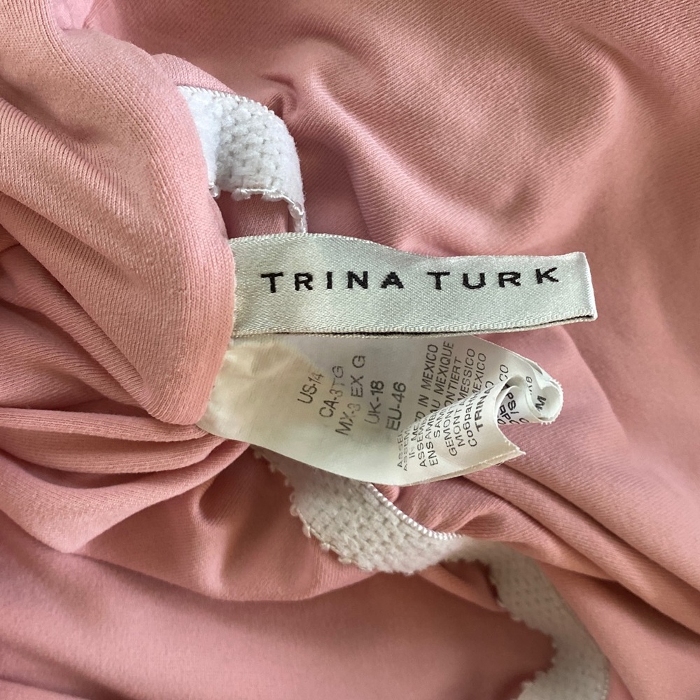Trina Turk Light Pink Ruffle One-Piece Swimsuit - Picture 4 of 5